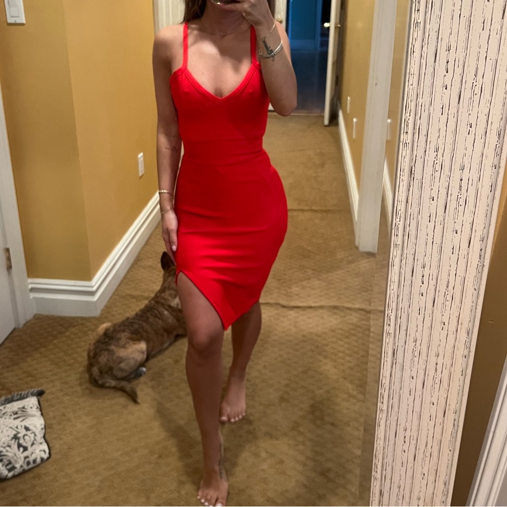 Red bandage dress